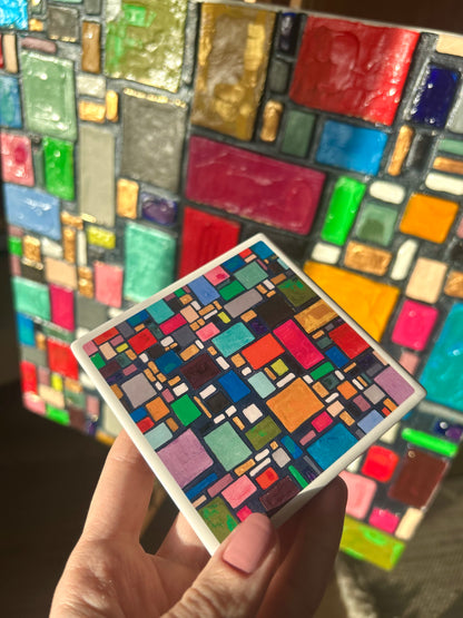 City Lights Ceramic Coaster